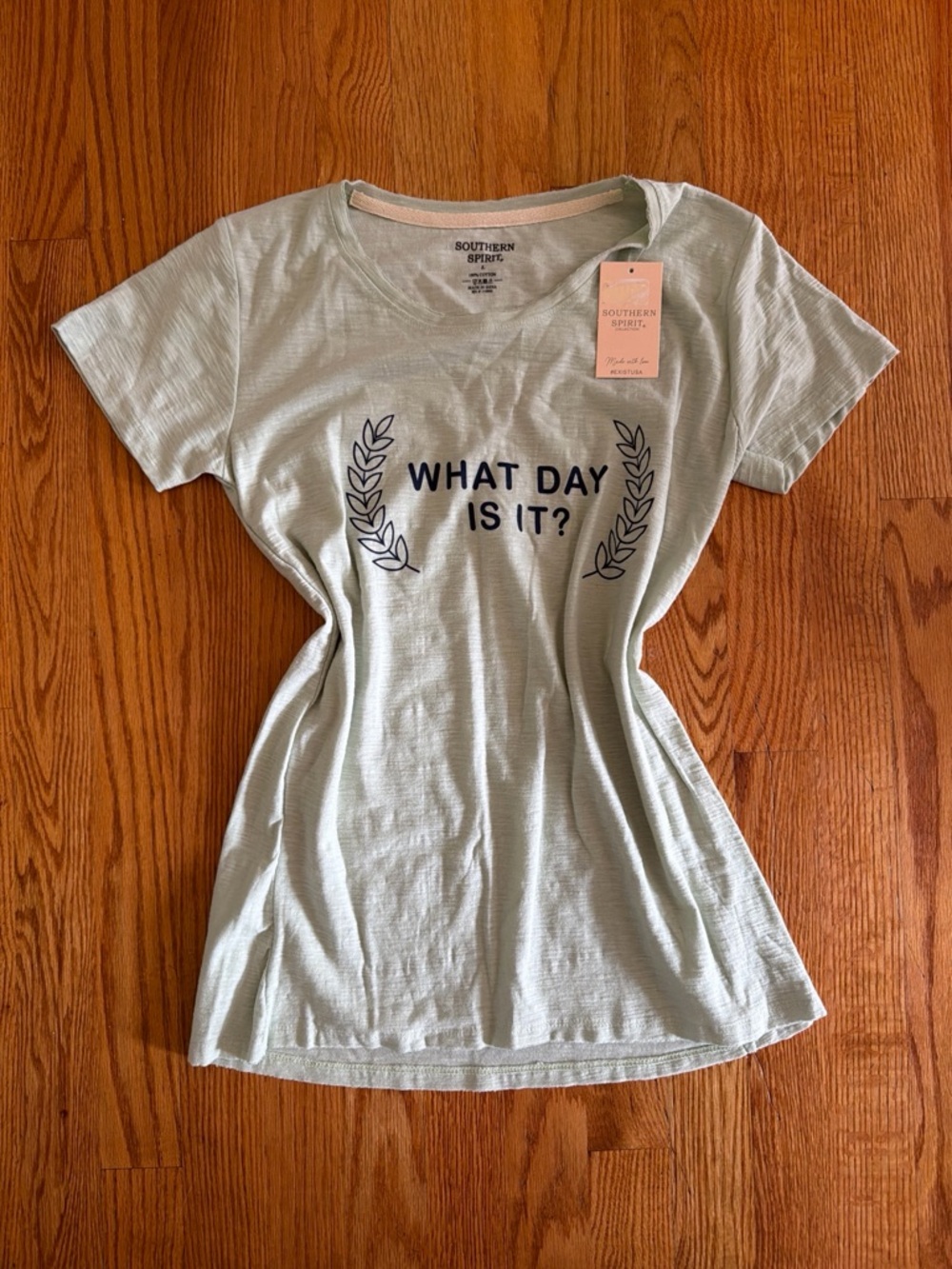 "What Day Is It?" Women's Light Mint Graphic Tee